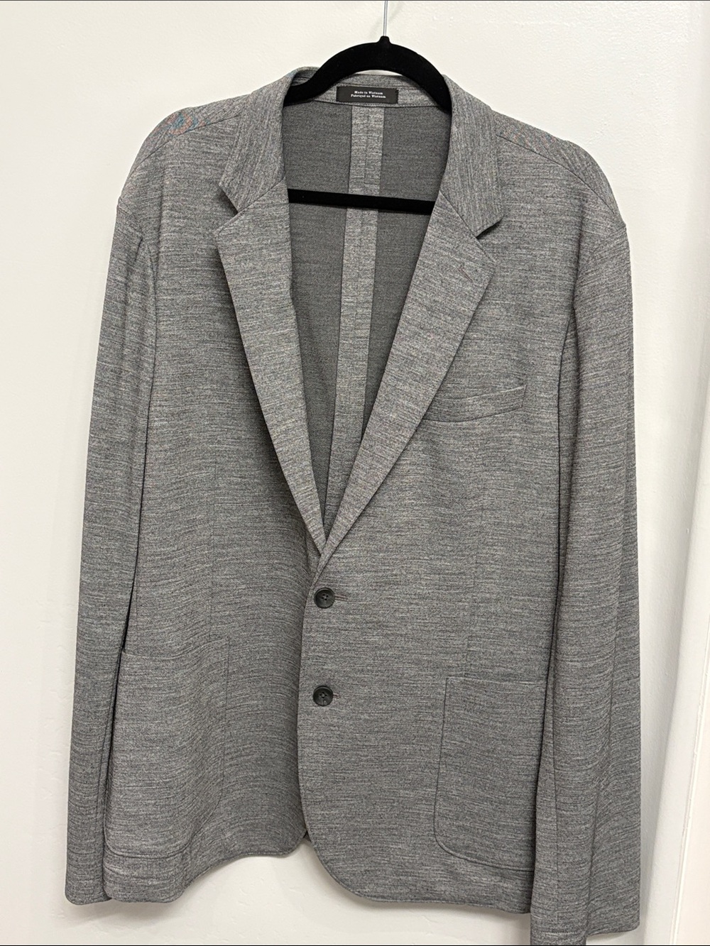Gray Knit Blazer - Light Heather Gray Sport Coat